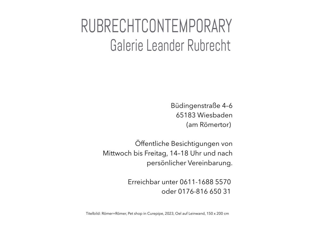Galerie Leander Rubrecht, Rubrechtcontemporary Römer+Römer Torsten Derk Römer
